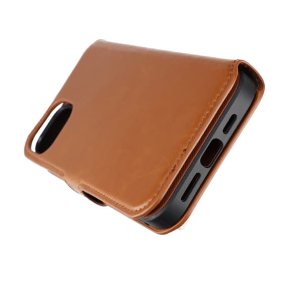 iPhone 15 Plus Wallet Case Magnet Rvelon - Brown Brun