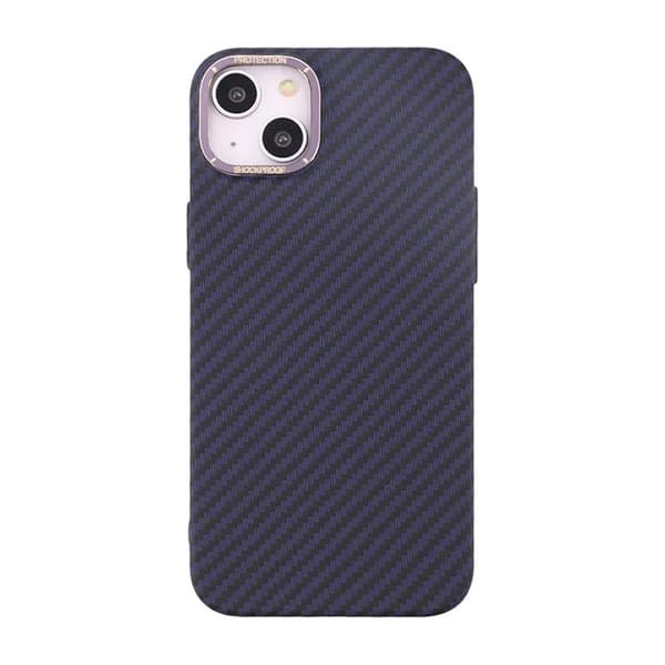 iPhone 15 Plus Carbon Fiber Phone Case - Purple Lila