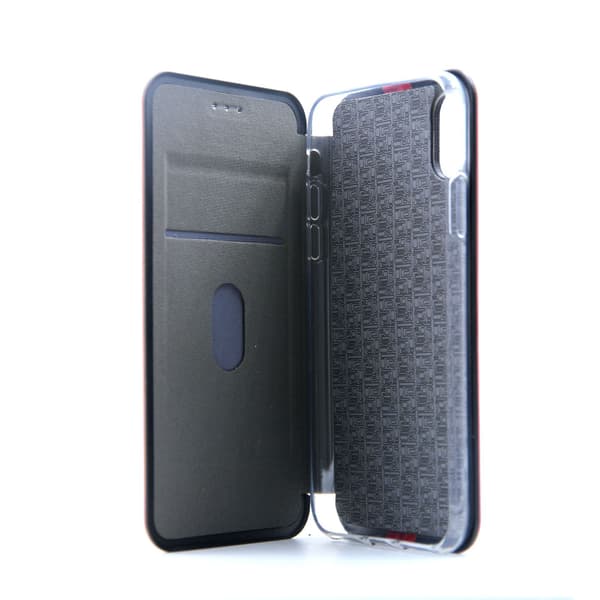 Mobilfodral med Stativ iPhone X/XS - Vinröd Röd