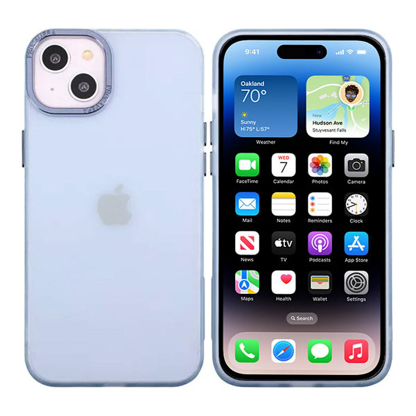 iPhone 14 Plus Mobilskal - Frostat Blå Blå