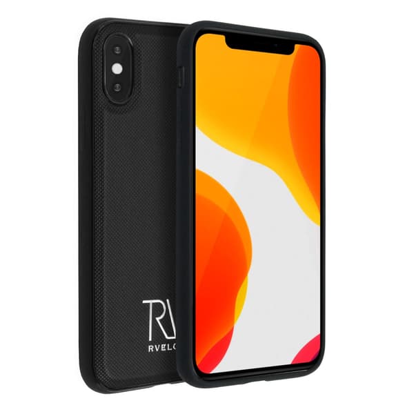 Rvelon Wallet Case Magnet for iPhone X and XS - Black Svart