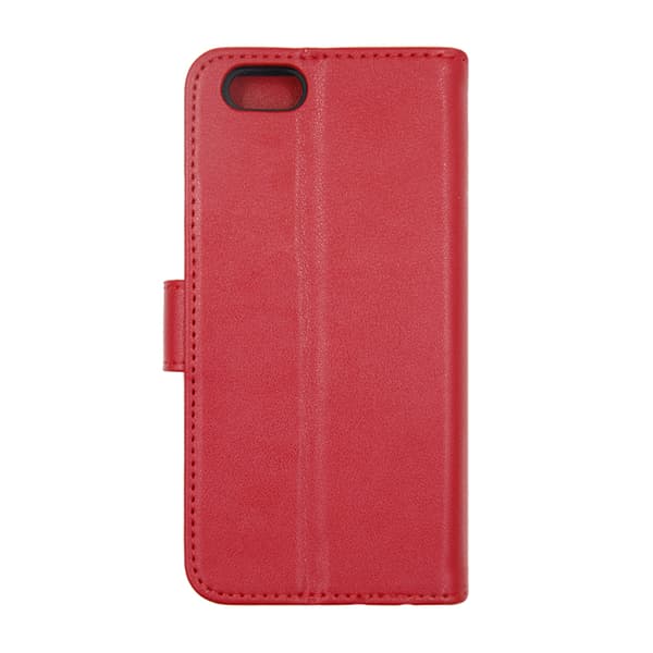 iPhone 6 and iPhone 6S Wallet Case Leather with Stand - Red Röd