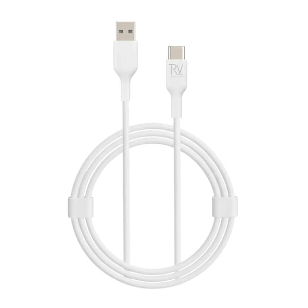 Rvelon USB-A till USB-C Kabel 1M - Vit Vit