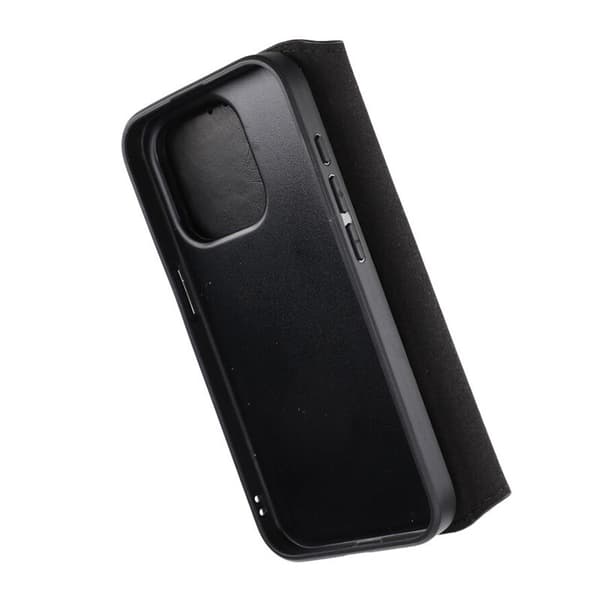 iPhone 15 Pro Wallet Case Magnet Rvelon - Black Svart