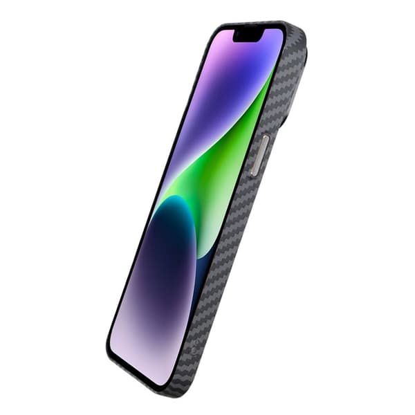 iPhone 15 Pro Max Carbon Fiber Phone Case - Black Svart