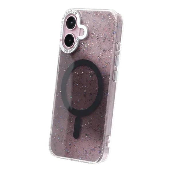 Glitter Diamond Magnetic Case - iPhone 16 Black Svart