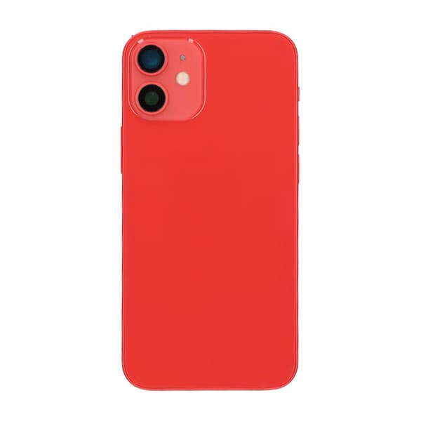 iPhone 12 Mini Baksida Komplett Med Smådelar - Röd Röd