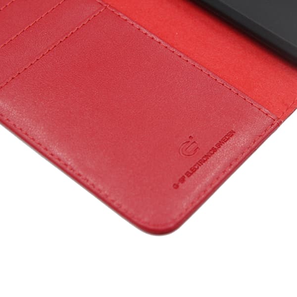 iPhone X/XS Plånboksfodral Läder med Stativ - Röd Röd