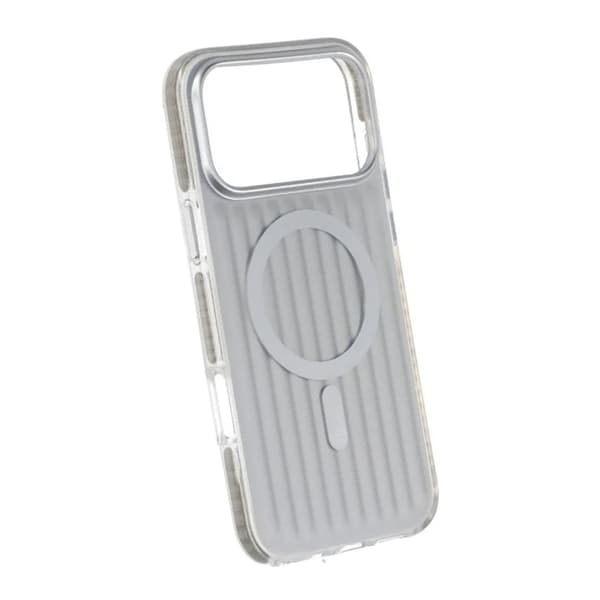 Corrugated Magsafe Mobile Case for iPhone 17 Pro Max - Silver Silver