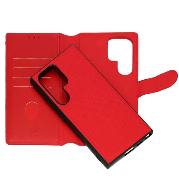 Samsung Galaxy S24 Ultra Plånboksfodral Magnet Rvelon - Röd Röd