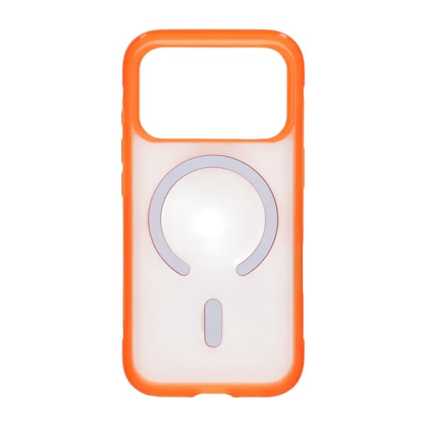 Matte Magnetic Shockproof Airbag  Case For iPhone 17 Pro Orange