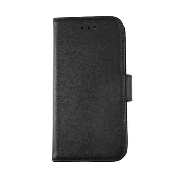 RV Leather Wallet Case - iPhone 13 Mini - Black Svart