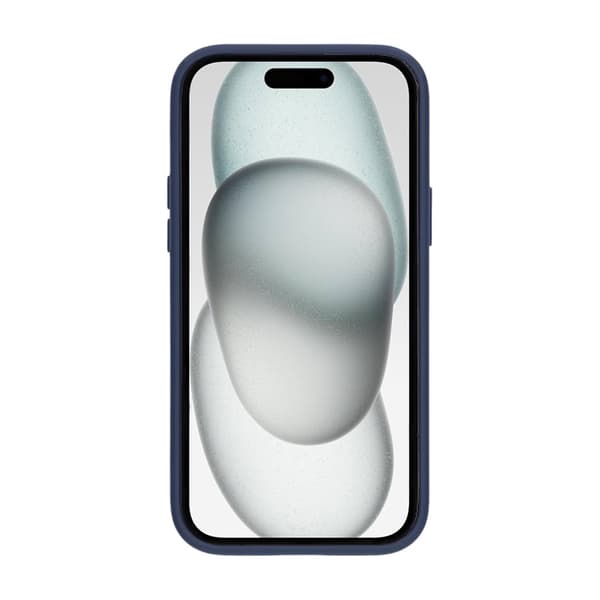 Matte case 360 ​​rotating bracket Mobile Phone Case For iPhone 15 Plus Blue Blå