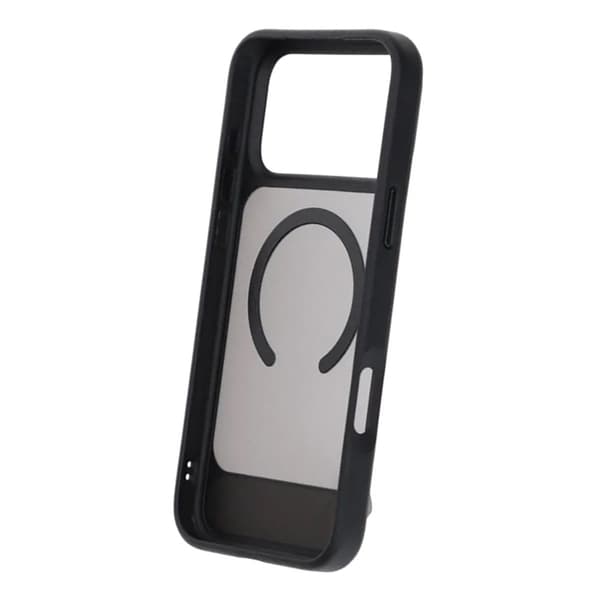 Black Feather Inclined Bracket Magnetic Case - iPhone 17 Pro Black Svart