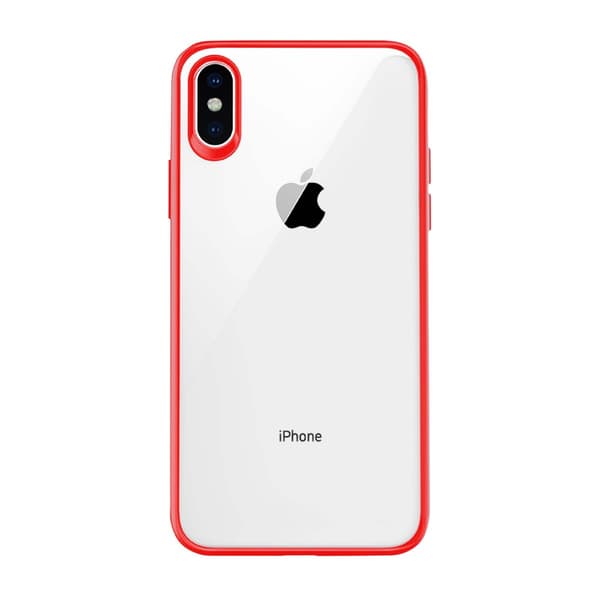 Stöttåligt Mobilskal iPhone XS Max - Röd/Transparent Röd