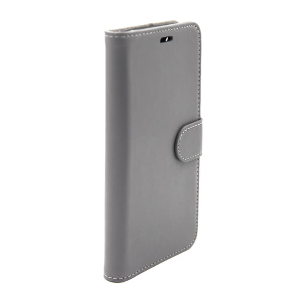iPhone X and iPhone XS Wallet Case Leather with Stand - Gray Grå