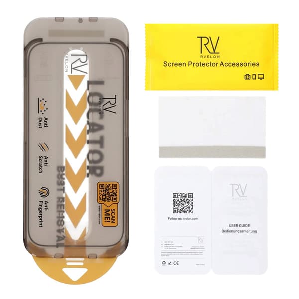 Screen Protector for iPhone 17 Pro – 3D Tempered Glass Black RV Packing instlation frame Svart