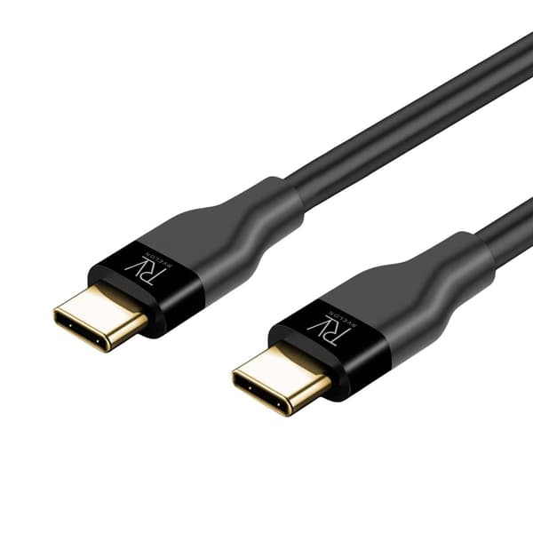 Rvelon USB-C till USB-C Kabel 2m Svart