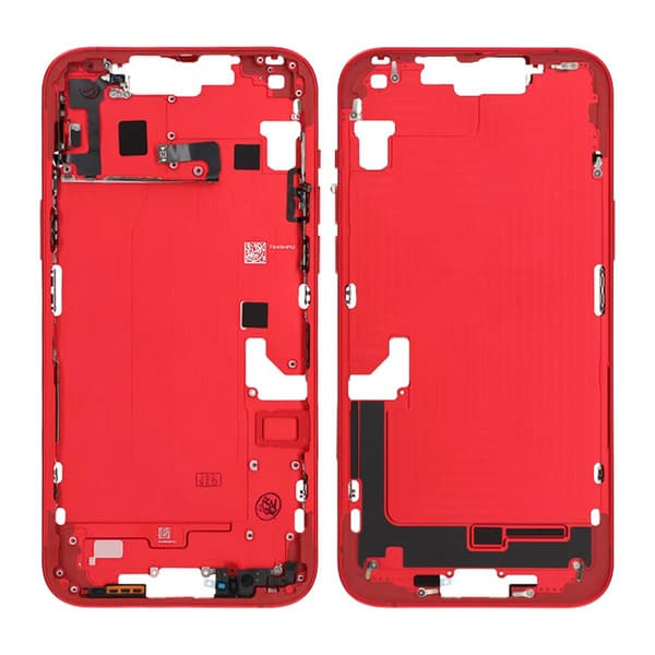 iPhone 14 Plus Mittenram med smådelar OEM - Röd Röd