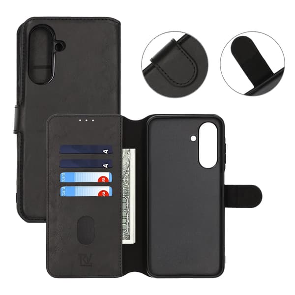 Samsung Galaxy A26 Wallet Case Magnet Rvelon - Black Svart