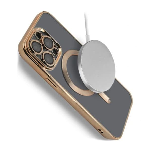 Luxury Phone Case with Magsafe iPhone 12 Pro Max - Gold Guld
