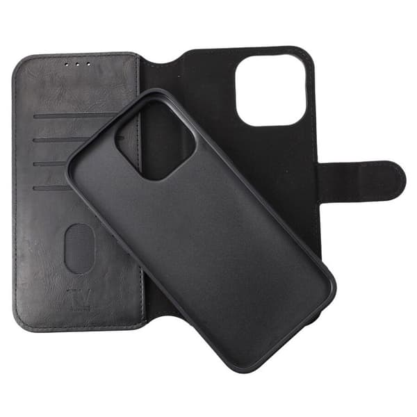 iPhone 15 Pro Max Plånboksfodral Magnet Rvelon - Svart Svart