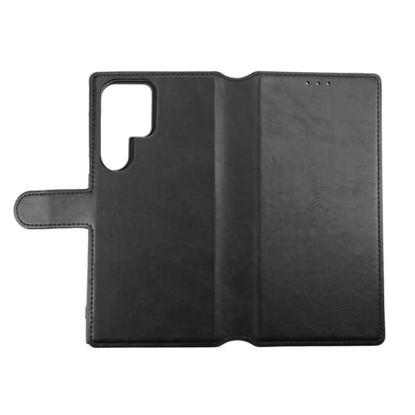 RV Magnetic Wallet Case For Galaxy S23 Ultra Back Svart