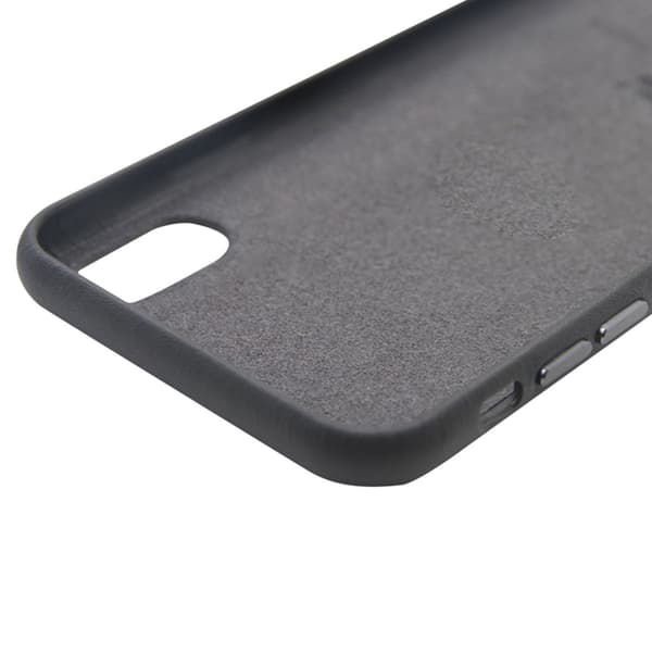 iPhone X och iPhone XS Läderfodral - Grå Grå