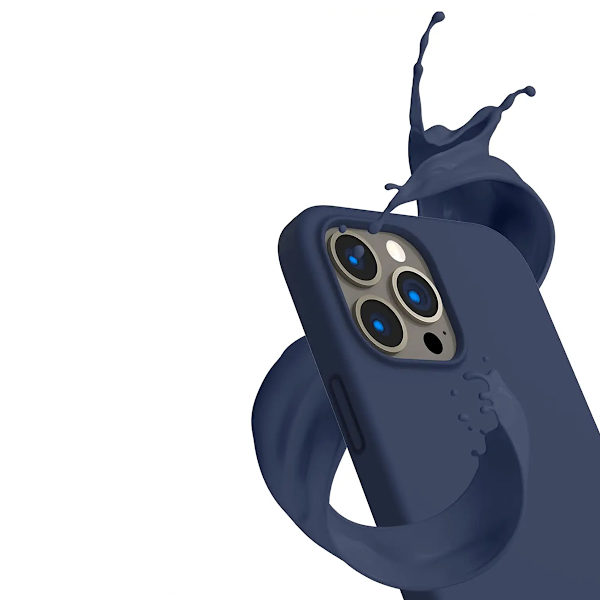 iPhone 12/12 Pro Case - Silicone Rvelon Blue Ice Blå