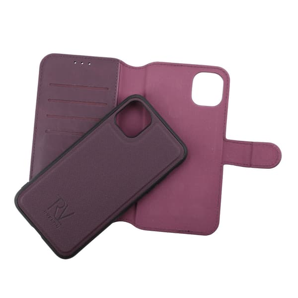 RV Magnetic Wallet Case - iPhone 11 - Dark Cherry Lila