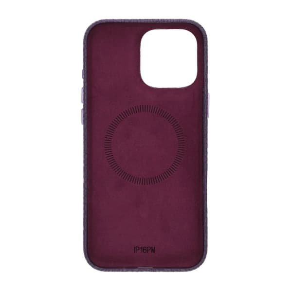 Crystal Grain Full Wrap Magnetic PU Leather Case For iPhone 16 Pro Max Purple