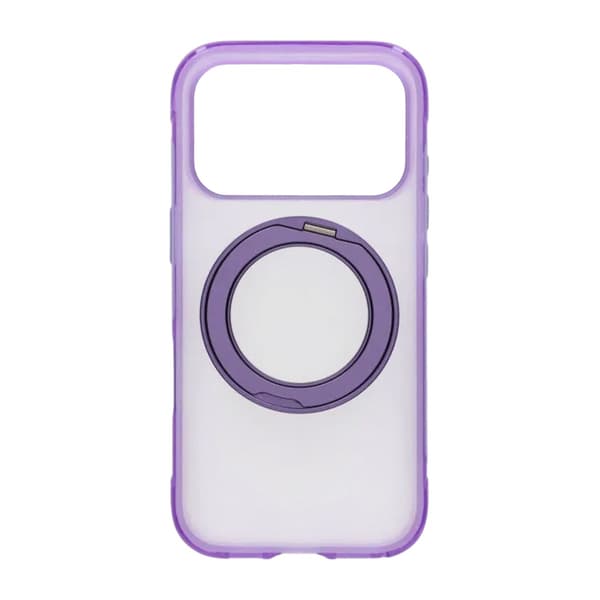Matt MagSafe skal med ringstativ för iPhone 17 Pro och 18 Pro - Lila