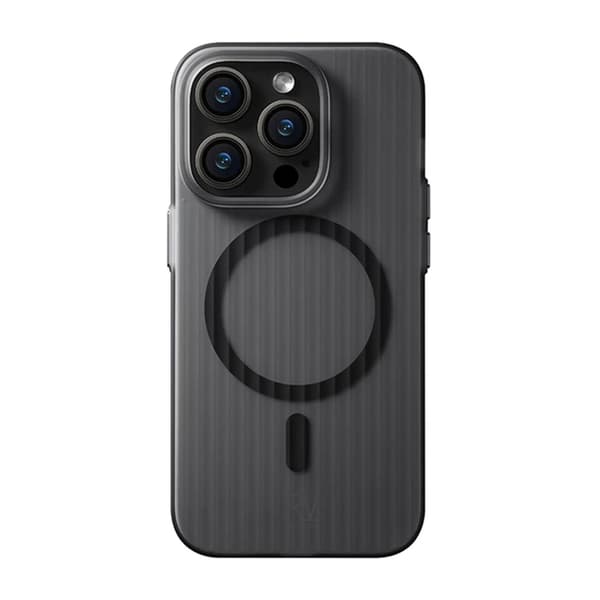 iPhone 13 Pro Mobile Case Corrugated with Magsafe Rvelon - Black Svart