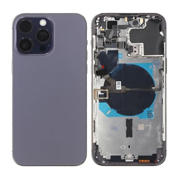 iPhone 14 Pro Max Baksida med Komplett Ram OEM - Lila Lila
