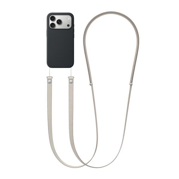 Crossbody Strap för iPhone mobilskal - Ljusgrå Light Grey