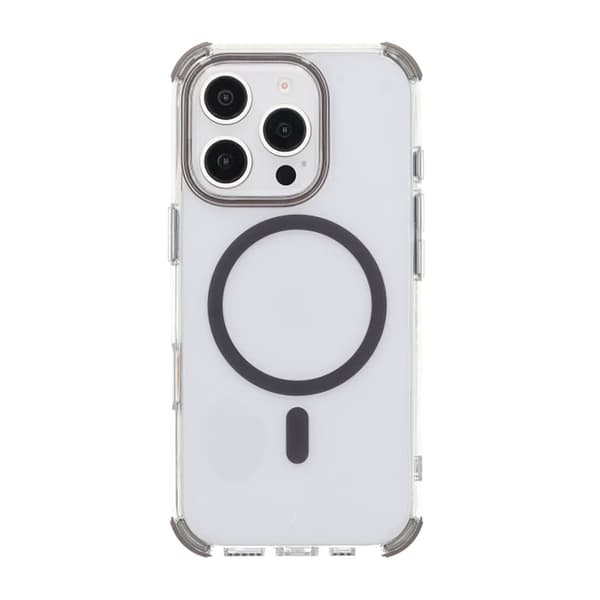 iPhone 16 Pro Max Rvelon Mobile Case Magnet with Edge Protection - Gray Grå