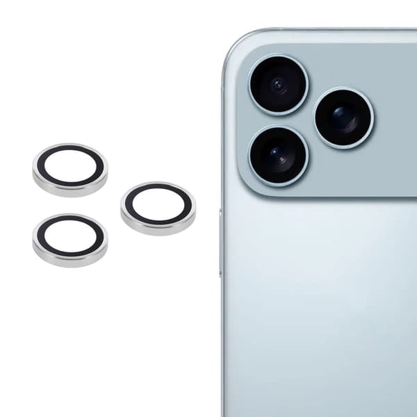 Kameraskydd i härdat glas för iPhone 17 Pro Max - Silver Silver