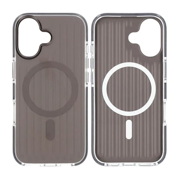 Mobile Case Corrugated Magsafe for iPhone 17 - Black Svart