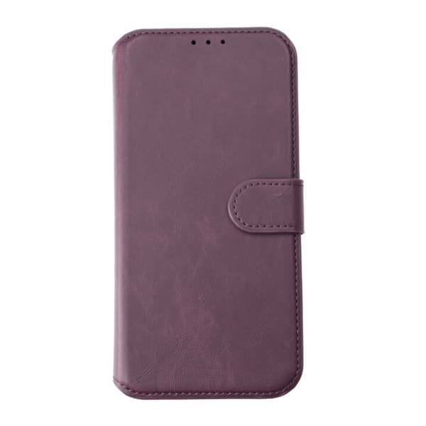 RV Magnetic Wallet Case iPhone 15 Plus Dark Cherry Lila