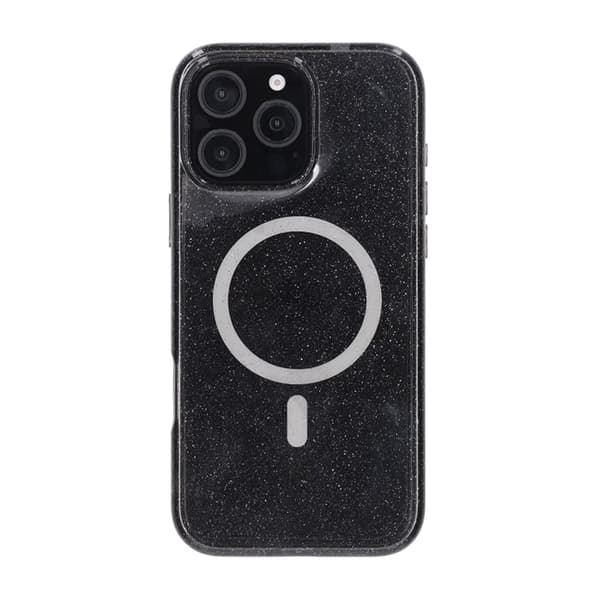 iPhone 16 Pro Max Rvelon TPU Mobile Case with MagSafe - Glitter Black Glitter