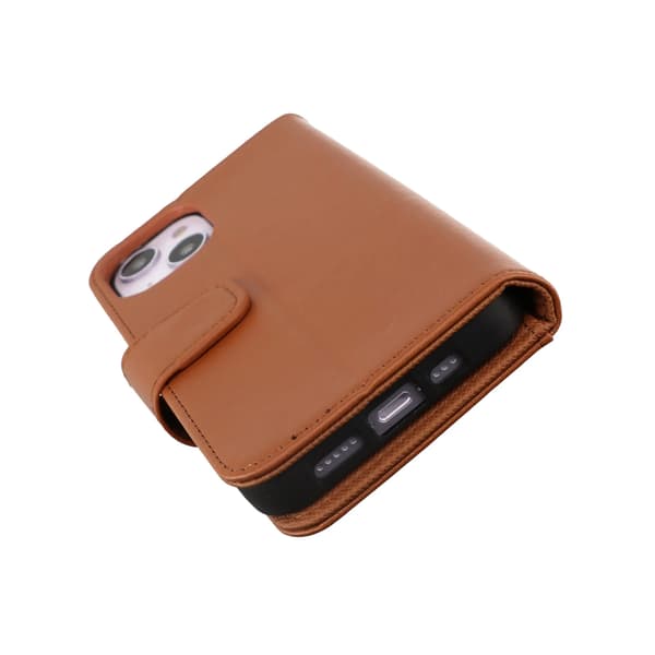 iPhone 14 Wallet Case Extra Card Rvelon Brown Brun