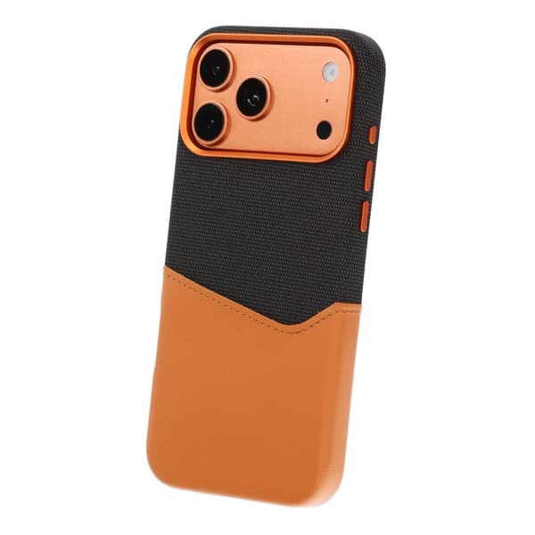 Dual-Tone Leather Card Holder Magnetic Phone Case For iPhone 17 Pro/18 Pro Brown