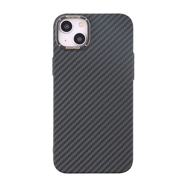 iPhone 15 Plus Carbon Fiber Phone Case - Black Svart