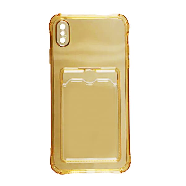 iPhone XS Max Shockproof Case with Card Holder - Yellow Gul