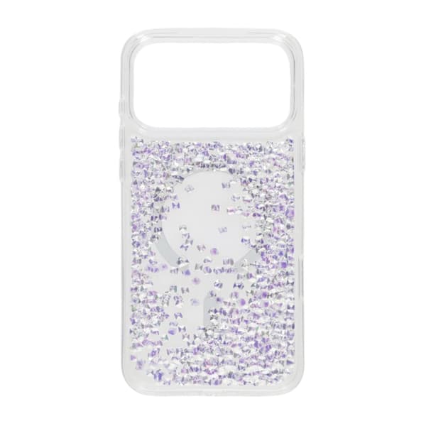 Diamond Quicksand Magnetic Case For iPhone 17 Pro White Vit