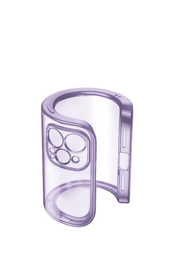 Case Camera Protection for iPhone 12 Pro - Purple Transparent Lila