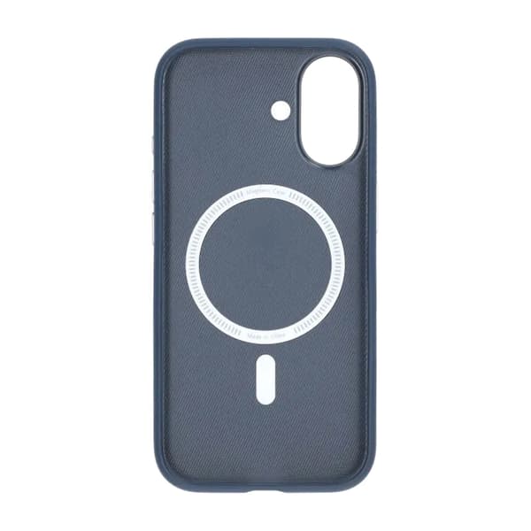 Mobile phone case faux leather with Magsafe for iPhone 17 - Blue Blå