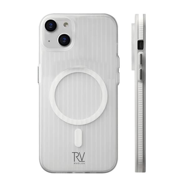 Rvelon Case Corrugated Magsafe for iPhone 13 and 14 - White Vit