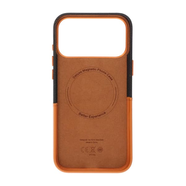 Dual-Tone Leather Card Holder Magnetic Phone Case For iPhone 17 Pro/18 Pro Brown