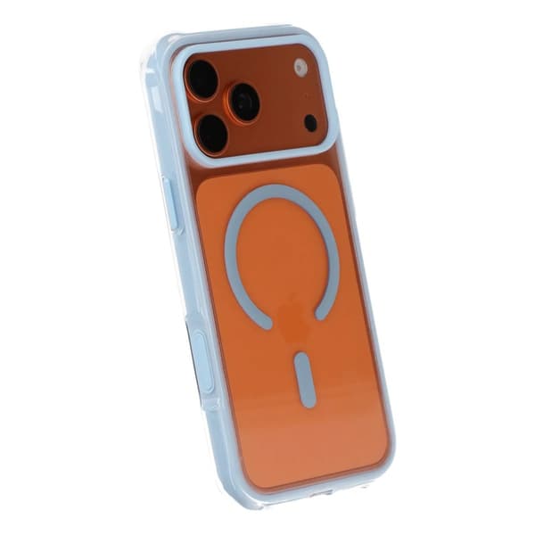 Vacuum-Airbag Dual Protection Magnetic Case For iPhone 17 Pro Max/18 Pro Max Blue Blå